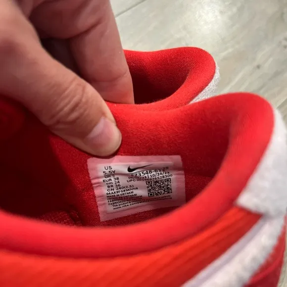 Nike Red Sneakers with White Swoosh