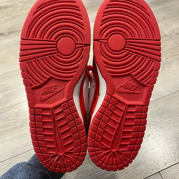 Nike Red Sneakers with White Swoosh