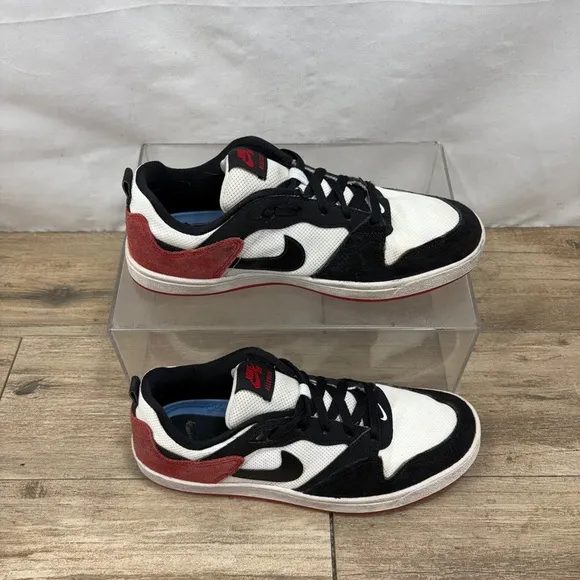NIKE SB ALLEYOOP MENS SIZE 9 CJ0882 102 SNEAKERS WHITE/BLACK/RED