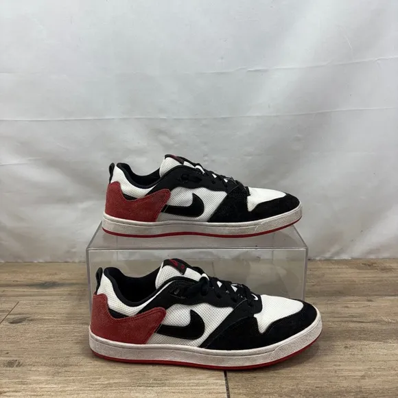 NIKE SB ALLEYOOP MENS SIZE 9 CJ0882 102 SNEAKERS WHITE/BLACK/RED