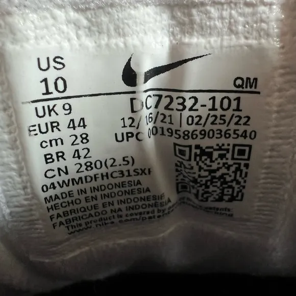 Nike SB Ishod Wair Summit White/Black with gum soles. Size 10