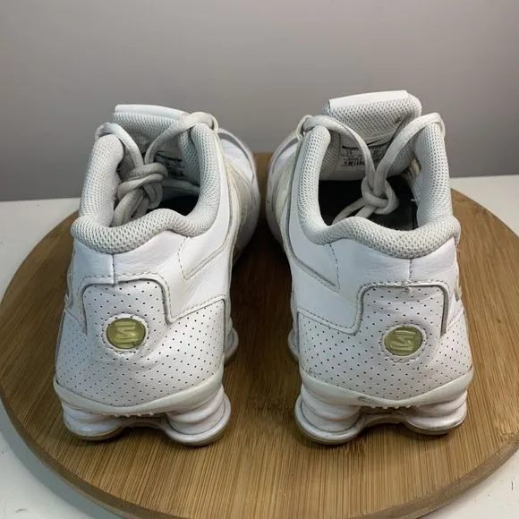 Nike Shox Current GS Shoes Womens Size 8.5 White Sneakers 739637-007