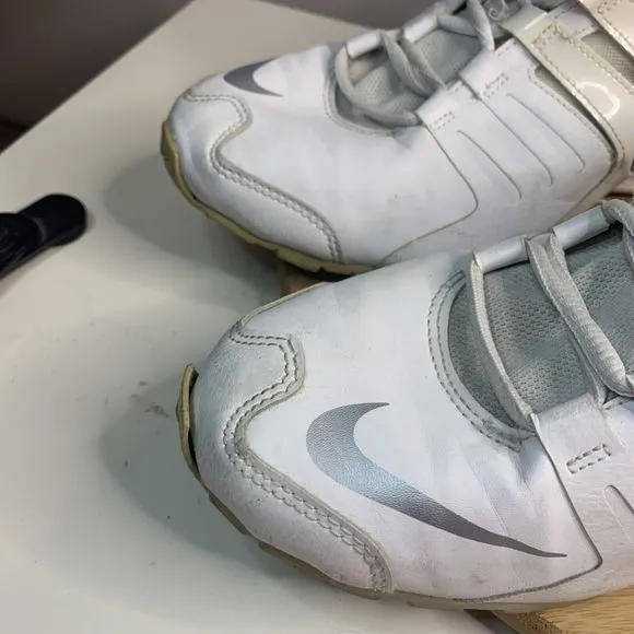 Nike Shox Current GS Shoes Womens Size 8.5 White Sneakers 739637-007