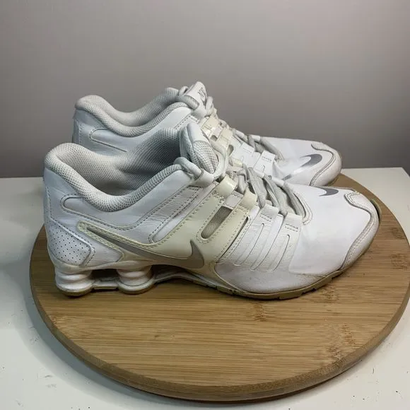 Nike Shox Current GS Shoes Womens Size 8.5 White Sneakers 739637-007