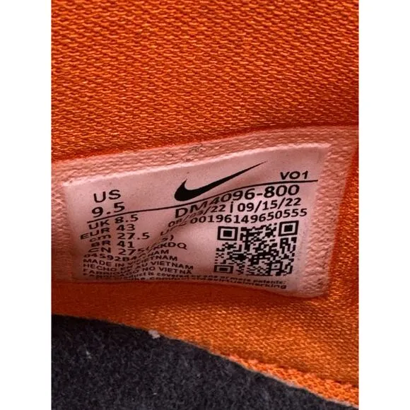 Nike Sneakers Air Deldon FlyEase Men’s 9.5 Orange Basketball Shoes DM4096-800