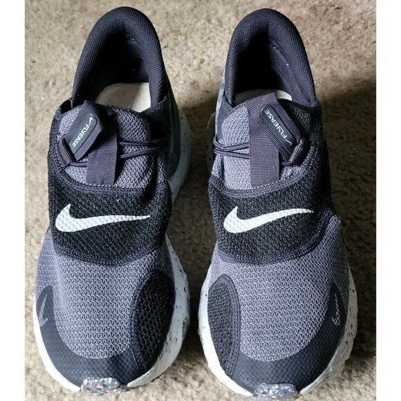 Nike Sneakers Mens 10.5 Go Flyease  Black Gray Slip On Athletic Running  Shoes