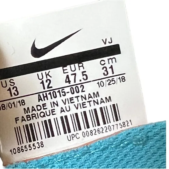 NIKE Sneakers Men’s 13 Blue ODYSSEY REACT 2 FLYKNIT (AH1015 - 002) RUNNING Shoes