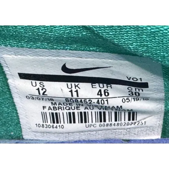 Nike Sneakers Zoom PG 2.5 Men’s 12 Blue Black Basketball Fortnite BQ8452-401