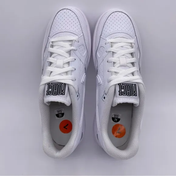 Nike Son of Force GS 'Triple White' Shoes Sneakers  NWOT  |   Size:   7Y