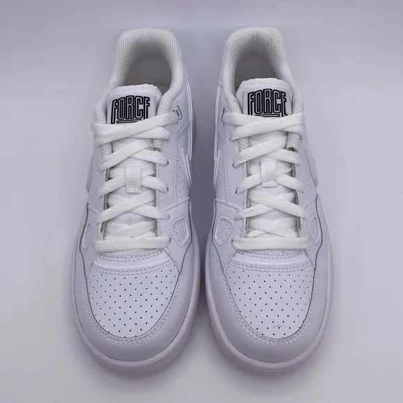 Nike Son of Force GS 'Triple White' Shoes Sneakers  NWOT  |   Size:   7Y