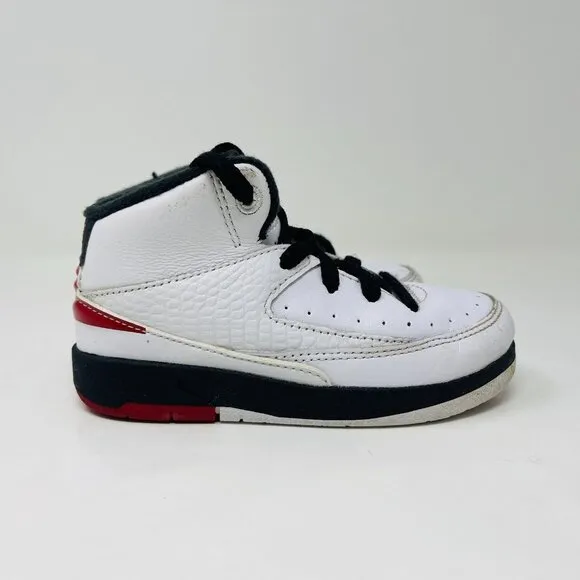 Nike Toddler Jordan 2 Retro TD Chicago DQ8563-106 White Sneakers Shoes Size 7C