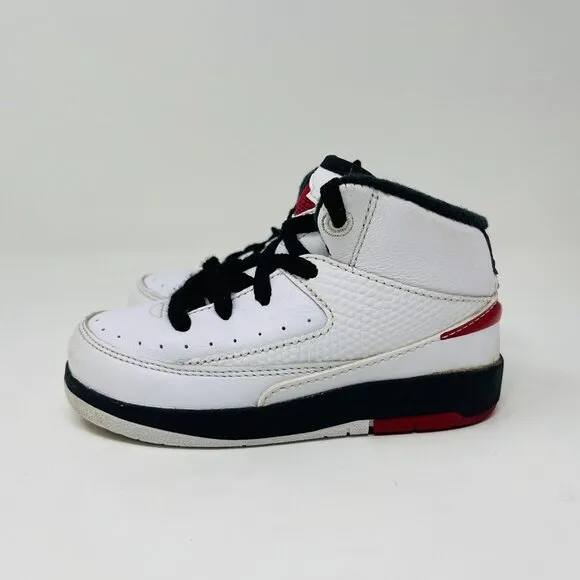 Nike Toddler Jordan 2 Retro TD Chicago DQ8563-106 White Sneakers Shoes Size 7C