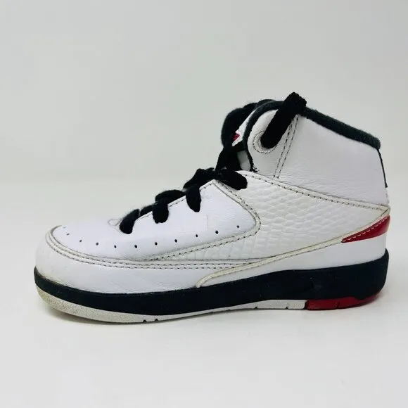 Nike Toddler Jordan 2 Retro TD Chicago DQ8563-106 White Sneakers Shoes Size 7C