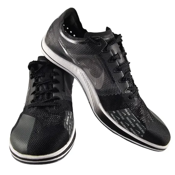 Nike Track Shoes Mens 8 Cross Country Spikes Zoom X Dragonfly Black White NWOT