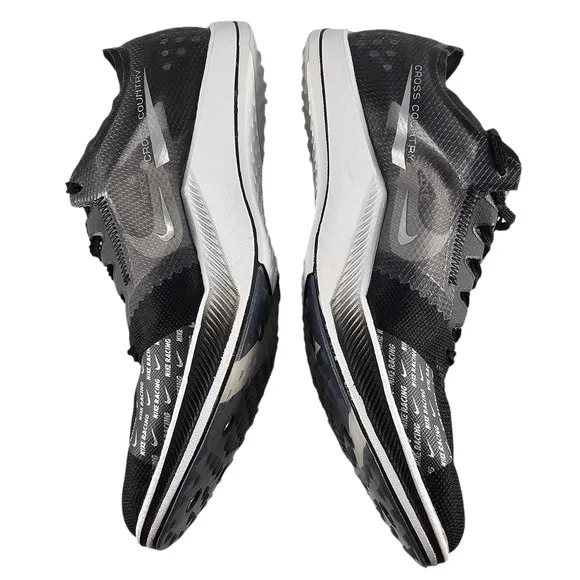 Nike Track Shoes Mens 8 Cross Country Spikes Zoom X Dragonfly Black White NWOT