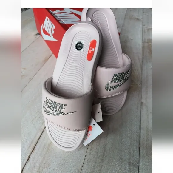 Nike Victori One Slide Barely Rose Pink Slides Sandals Shoes Womens 5