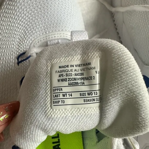 Nike White and Blue Sneakers