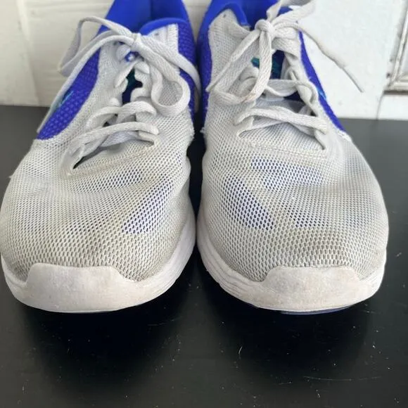 Nike Women's Revolution 3 Gray Blue Running Shoes Sneakers 10 Style 819303-003