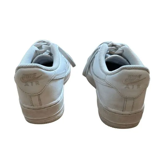 Nike Womens White Lace Up Air Force 1 Low Top Casual Sneakers Size 8.5