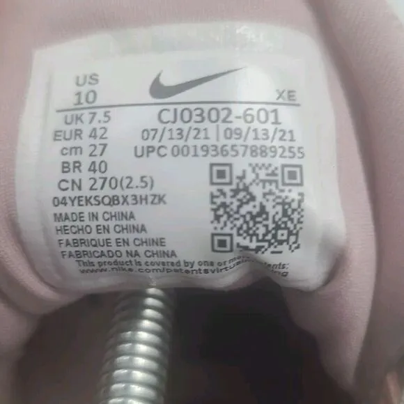 Nike Women's Zoom Winflo 7 Barely Rose/R-Bronze Running Shoes-Sz 10 CJ0302-601