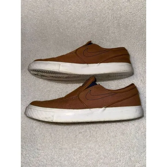 Nike Zoom Stefan Janoski Slip-On Men's Sneakers‎ Brown Size 8.5