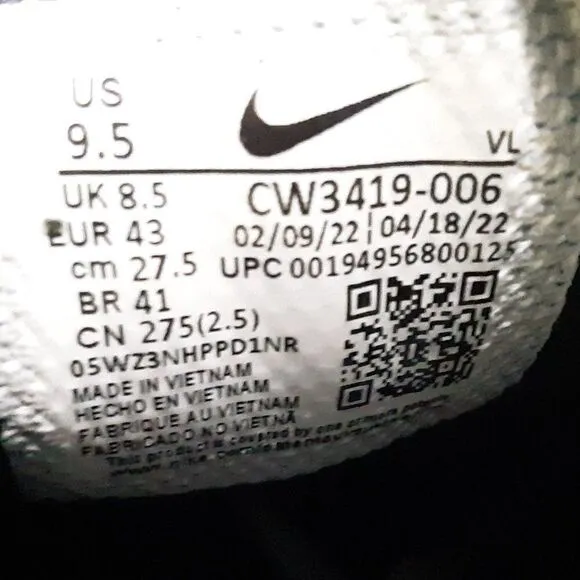 NIKE Zoom WINFLO Men's size 9.5M Running Sneaker Shoes