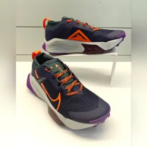 Nike ZoomX Zegama Purple Ink Safety Orange DH0623-500 Trail Hiking Running Shoes