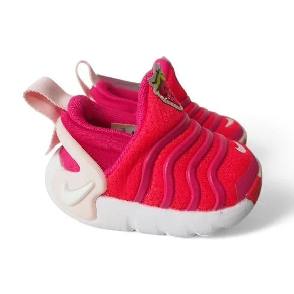 Nike Dynamo Go TD 'Strawberry' Slip-on Sneakers DO9376-600 Infant 2C