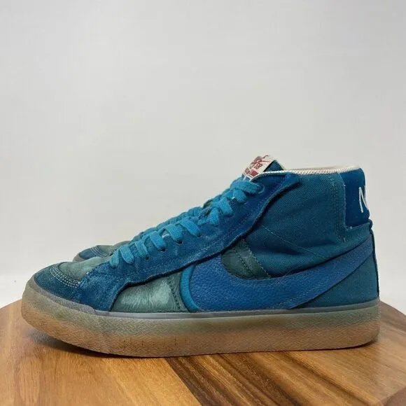 Nike SB Zoom Blazer Premium Mid PRM Plus Green Teal Gum Sneakers Shoes Mens 10.5