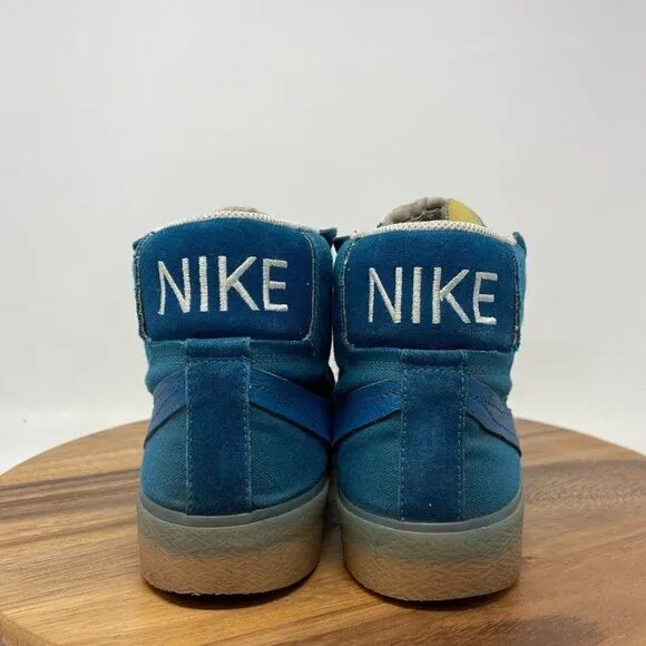 Nike SB Zoom Blazer Premium Mid PRM Plus Green Teal Gum Sneakers Shoes Mens 10.5