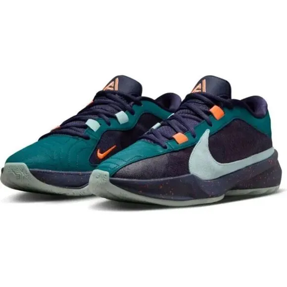 Nike Zoom Freak 5 DX4985-300 Sneakers Men's Geode Teal Purple Ink Shoes FD350