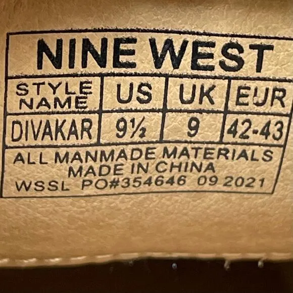 Nine West Mens Dress Shoes DIVAKAR Size 9.5