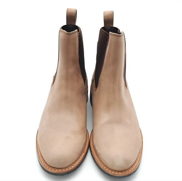 Nisolo Carmen Chelsea Boots 2.0 Leather Slip On Almond Women's Size 9