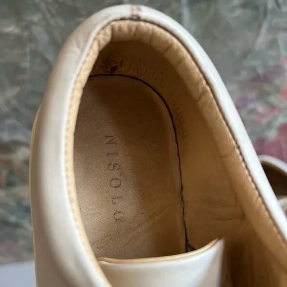 Nisolo Handcrafted Elayna Sneakers in Latte womens 7.5