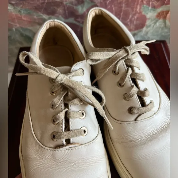 Nisolo Handcrafted Elayna Sneakers in Latte womens 7.5