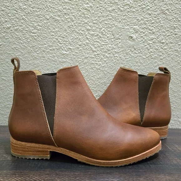 Nisolo Women's Eva Everyday Chelsea Leather Ankle Boot Brandy NEW Size 7.5‎