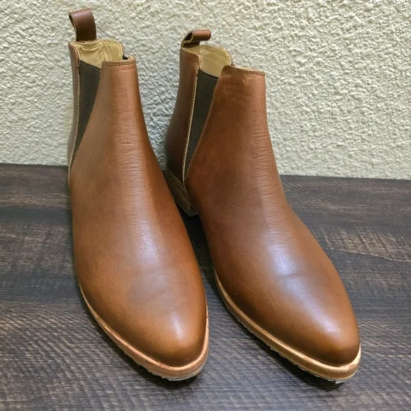 Nisolo Women's Eva Everyday Chelsea Leather Ankle Boot Brandy NEW Size 7.5‎