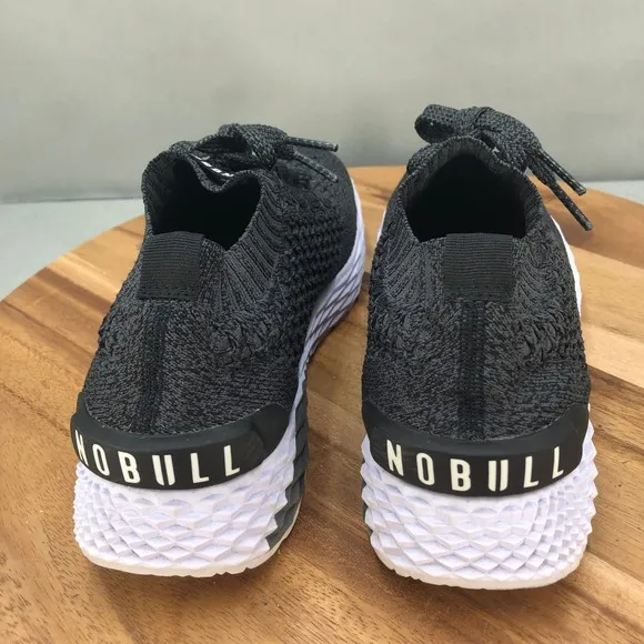 NoBull Knit Running Shoes Mens 8 Gray White Lightweight Cushioned Performance