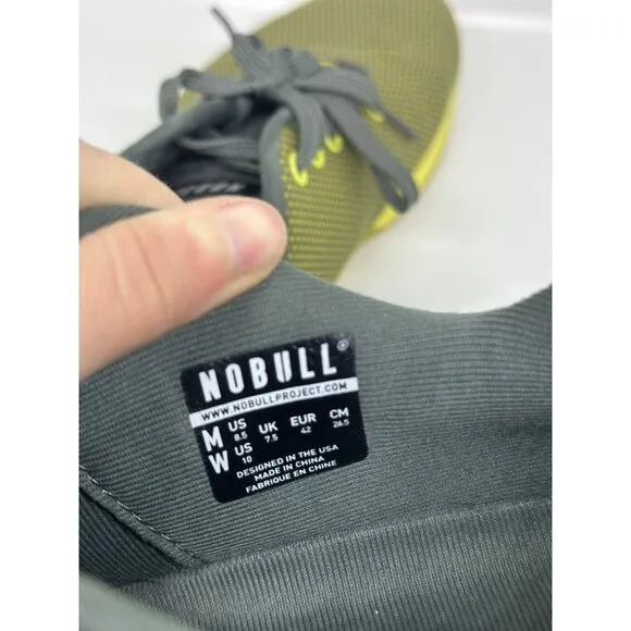 Nobull Unisex Training Shoes Yellow Lightweight Durable Gym Crossfit W10 M8.5