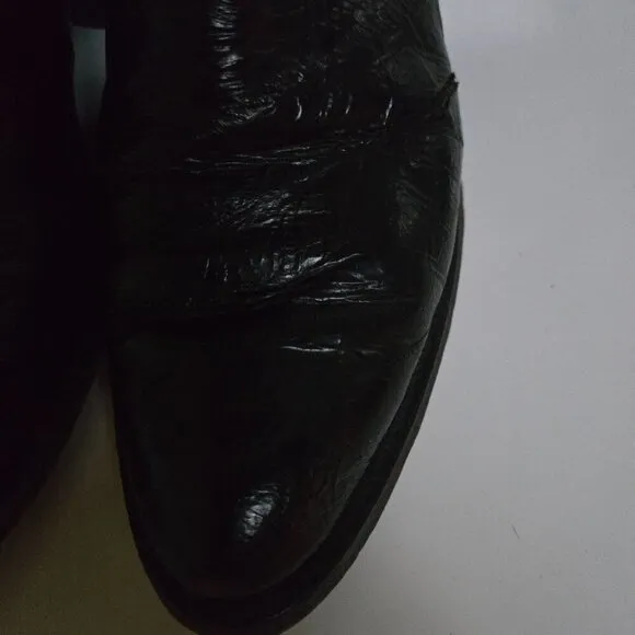 Nocona Vintage Style 5017C Black Leather Cowboy Boots Size 9.5