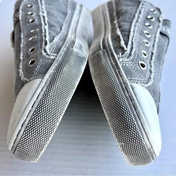 Nothing New Gray Low Top Distressed Slip On Sneaker Casual Shoes Men's 9.5