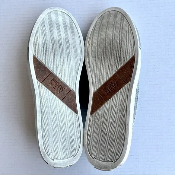 Nothing New Gray Low Top Distressed Slip On Sneaker Casual Shoes Men's 9.5