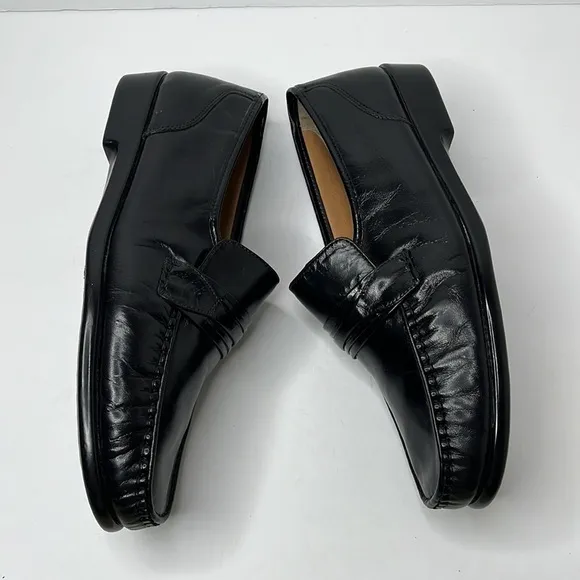 Nunn Bush Black Leather Penny Loafers Men's Sz 9