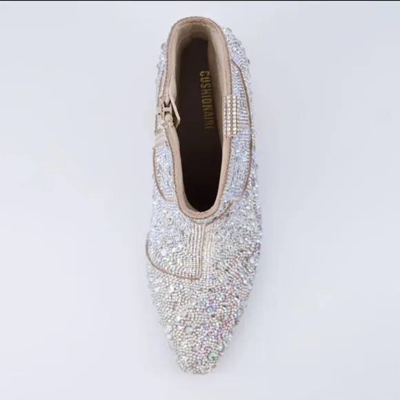 NWB Elegant Rhinestone-Embellished Ankle Boots
