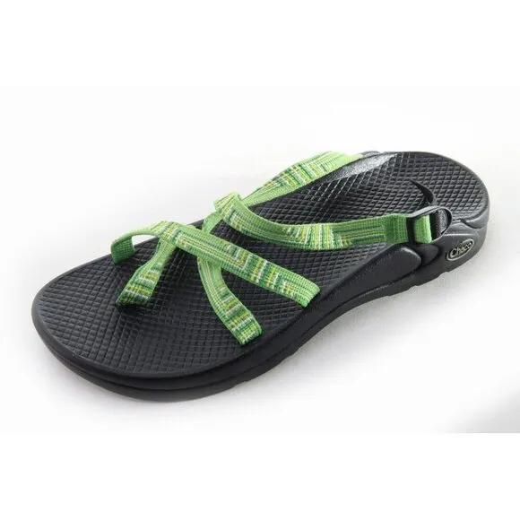 Nwob Chaco Ecotread Zong Sandals Shoes Green Backless Sport Sandals Women's Sz 8