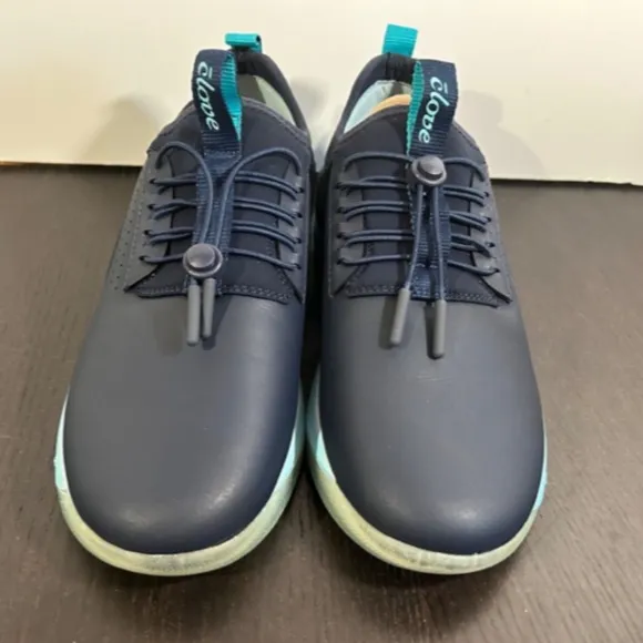 NWOB Clove Classic Sneakers Nursing Limited Edition Navy/Aqua/Teal Size W8.5/M7