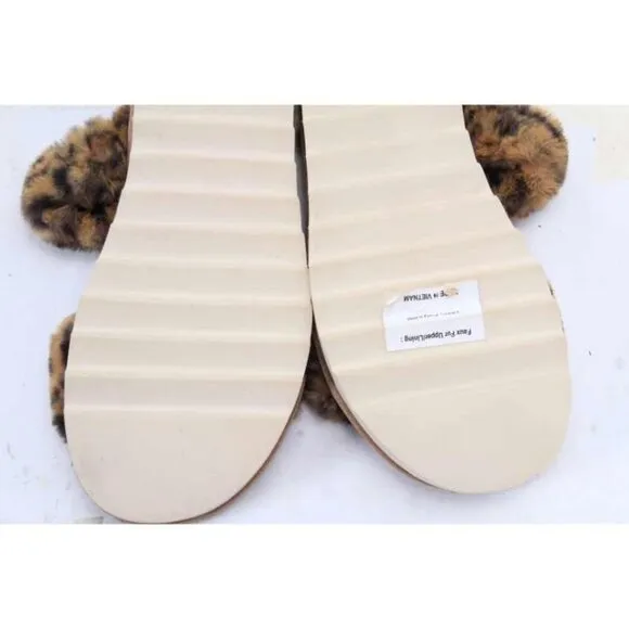 NWOB KOOLABURRA BY UGG fuzz yeah slippers shoes slip on leopard womens sz 10