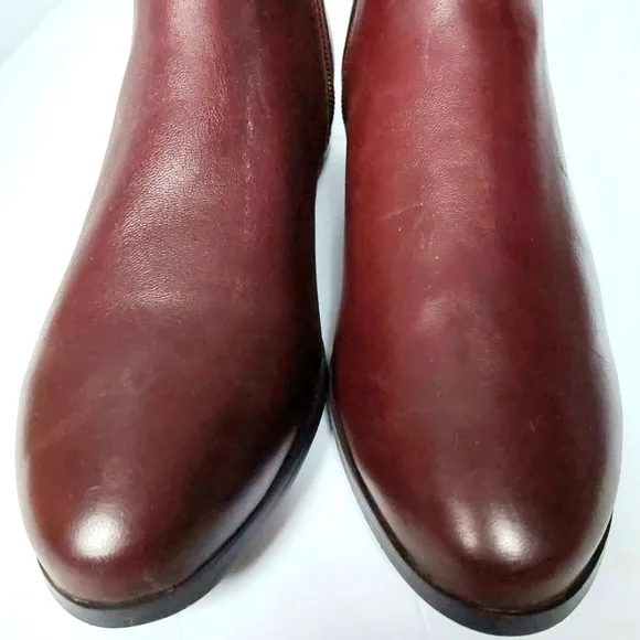 NWOB MICHAEL Michael Kors Bromley Leather Over Knee Riding Boots Sz6.5 Burgandy