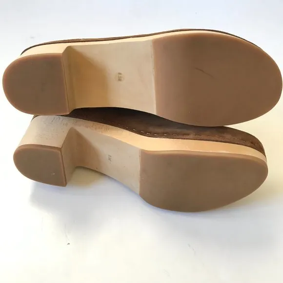 NWOB NEW Loeffler Randall Annabelle Clog Chelsea Boots Womens 8.5 Brown Leather