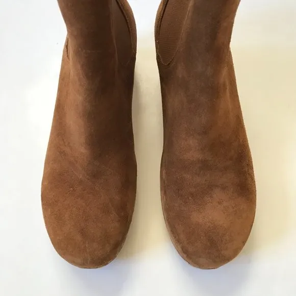 NWOB NEW Loeffler Randall Annabelle Clog Chelsea Boots Womens 8.5 Brown Leather